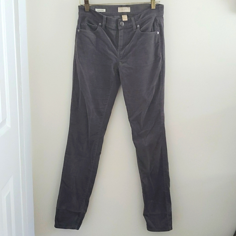 Gray velour pants